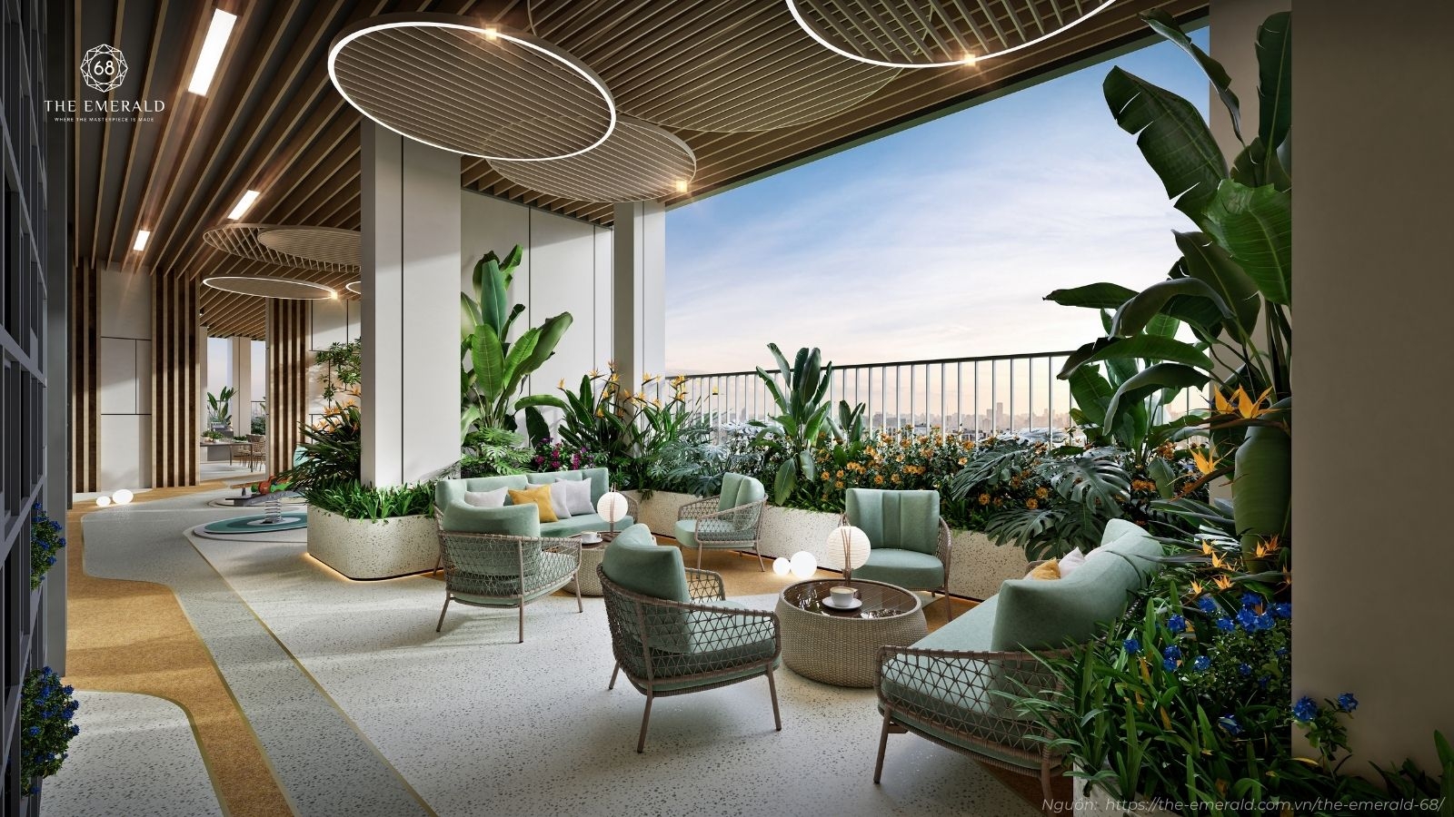 Hệ thống tiện ích nội khu đa dạng chuẩn 5 sao tại dự án The Emerald 68