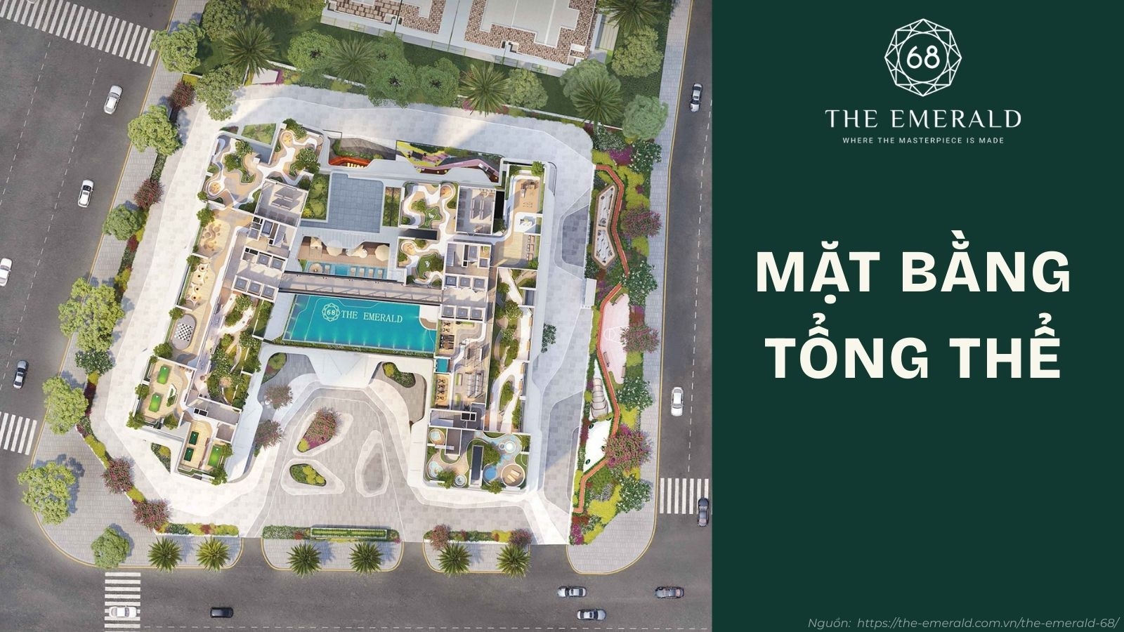 Mặt bằng tổng thể (Master Plan) dự án căn hộ The Emerald 68