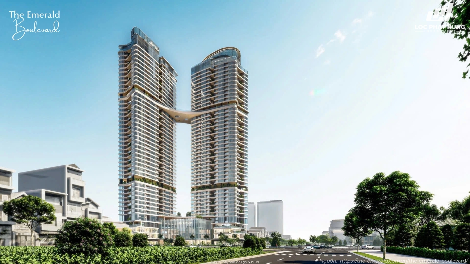 Phối cảnh tổng thể dự án căn hộ The Emerald Boulevard tại Bình Hòa, TPHCM