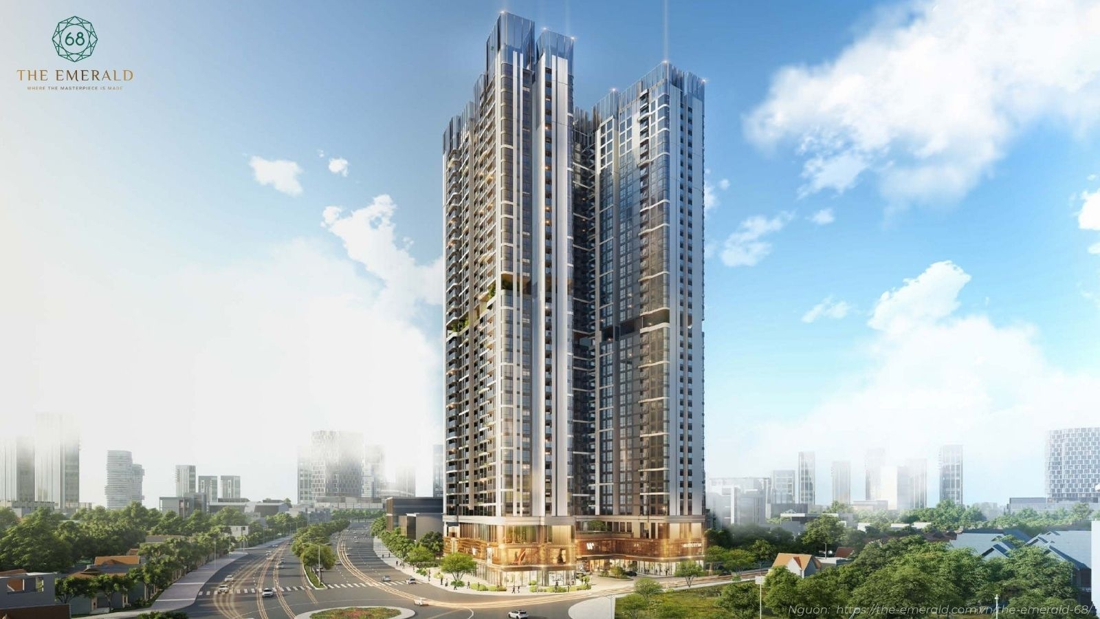 Phối cảnh tổng thể dự án căn hộ The Emerald 68 Thuận An Bình Dương