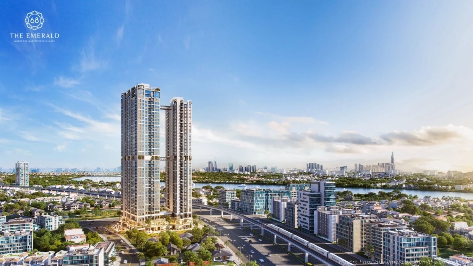 Phối cảnh tổng thể dự án căn hộ The Emerald 68 Thuận An Bình Dương