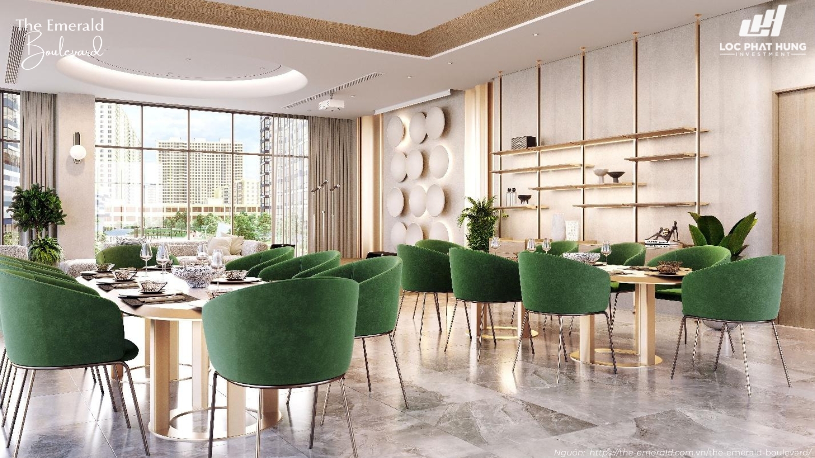 Phòng sinh hoạt cộng đồng/Phòng tiệc sang trọng tại dự án The Emerald Boulevard