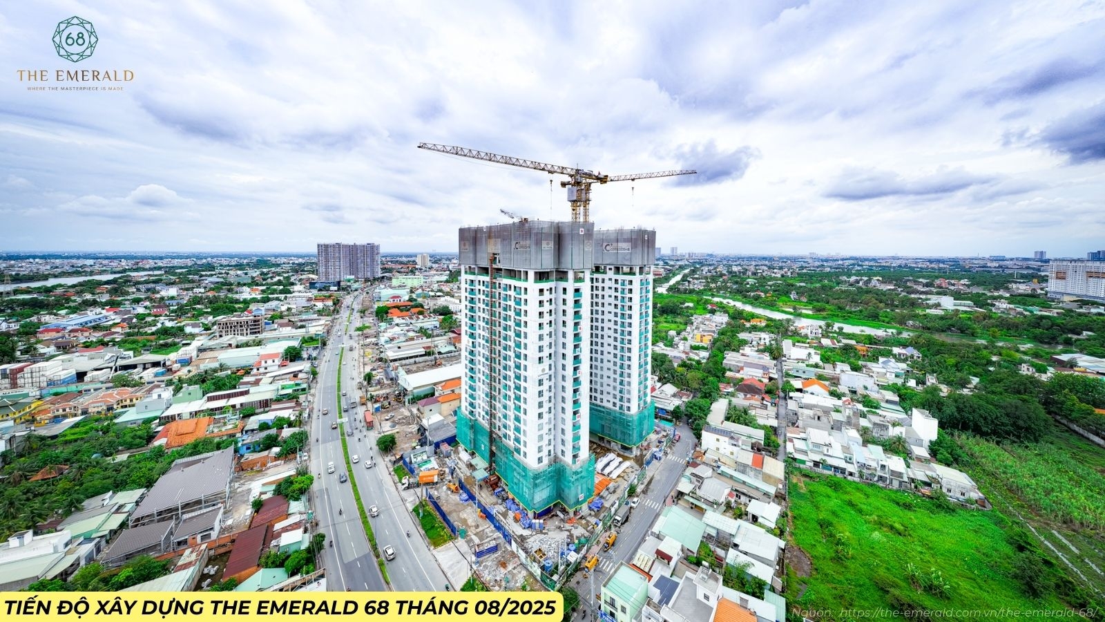 Cập nhật hình ảnh thực tế tiến độ xây dựng The Emerald 68 Tháng 08/2025