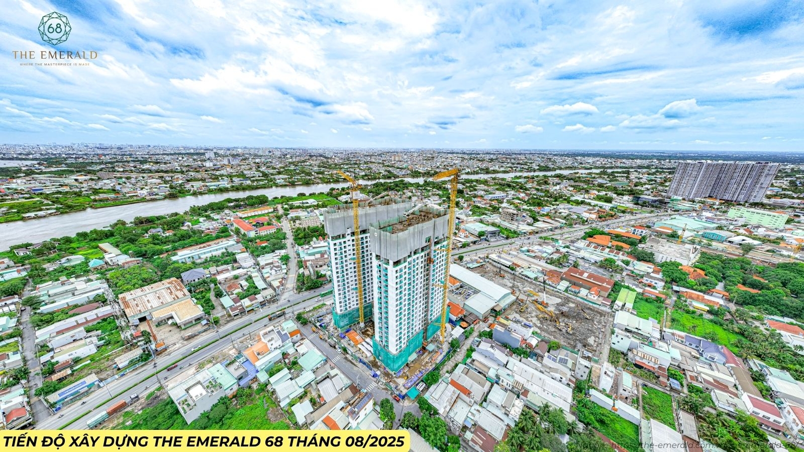 Cập nhật hình ảnh thực tế tiến độ xây dựng The Emerald 68 Tháng 08/2025