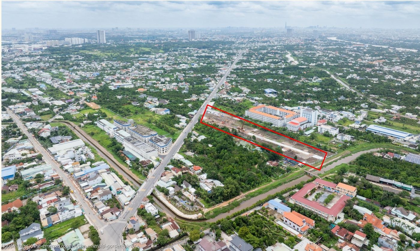 Vị trí dự án căn hộ chung cư The Emerald Garden View Thuận An, TP.HCM