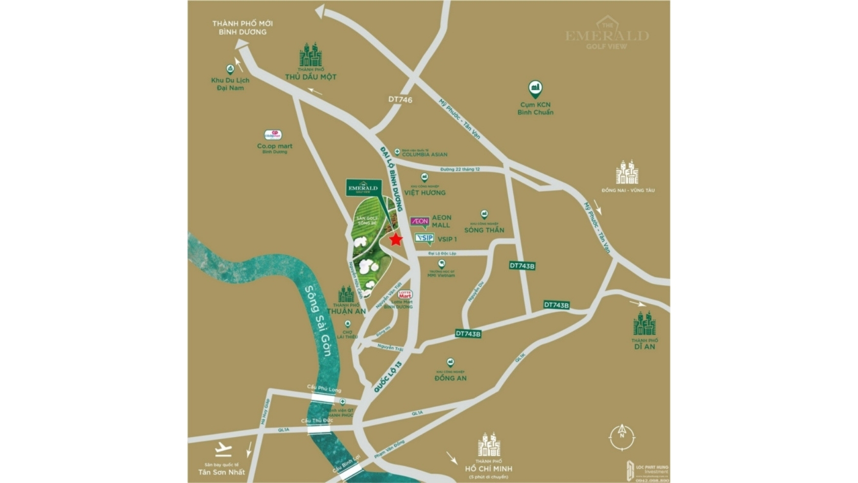 Vị Trí Chính Xác The Emerald Golf View