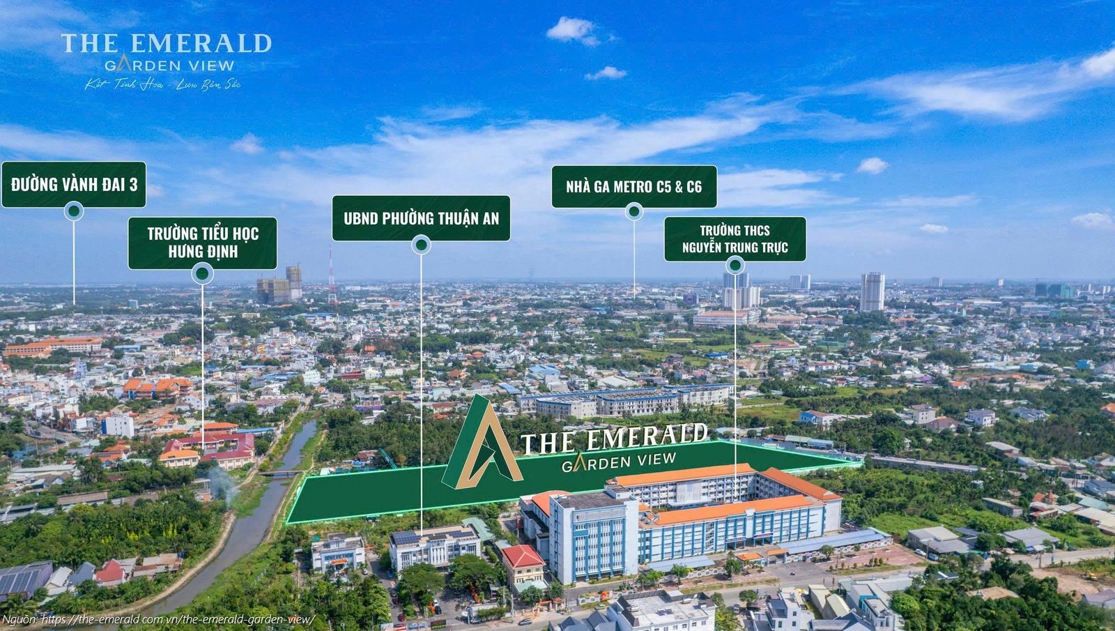 Liên kết vùng dự án The Emerald Garden View: Tâm điểm Vành đai 3 và Tuyến Metro
