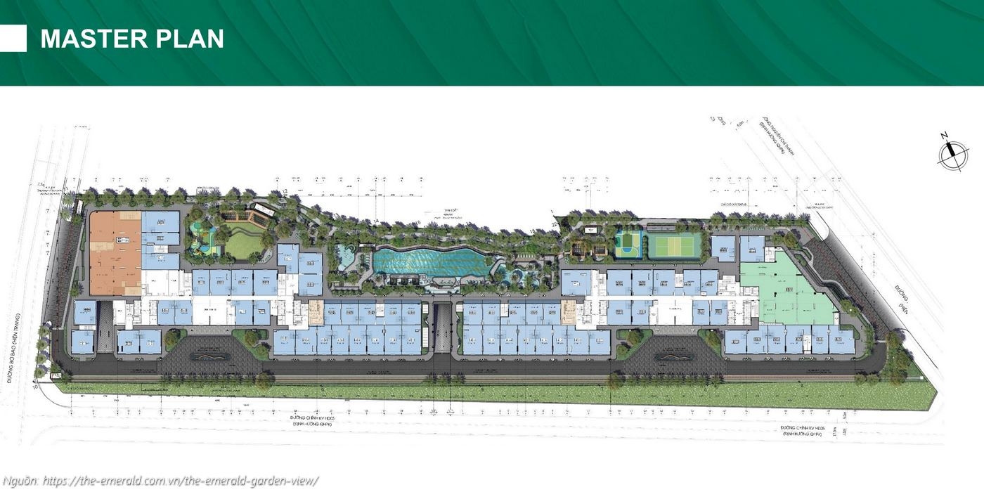 Mặt Bằng Master Plan Tổng Thể Dự án The Emerald Garden View