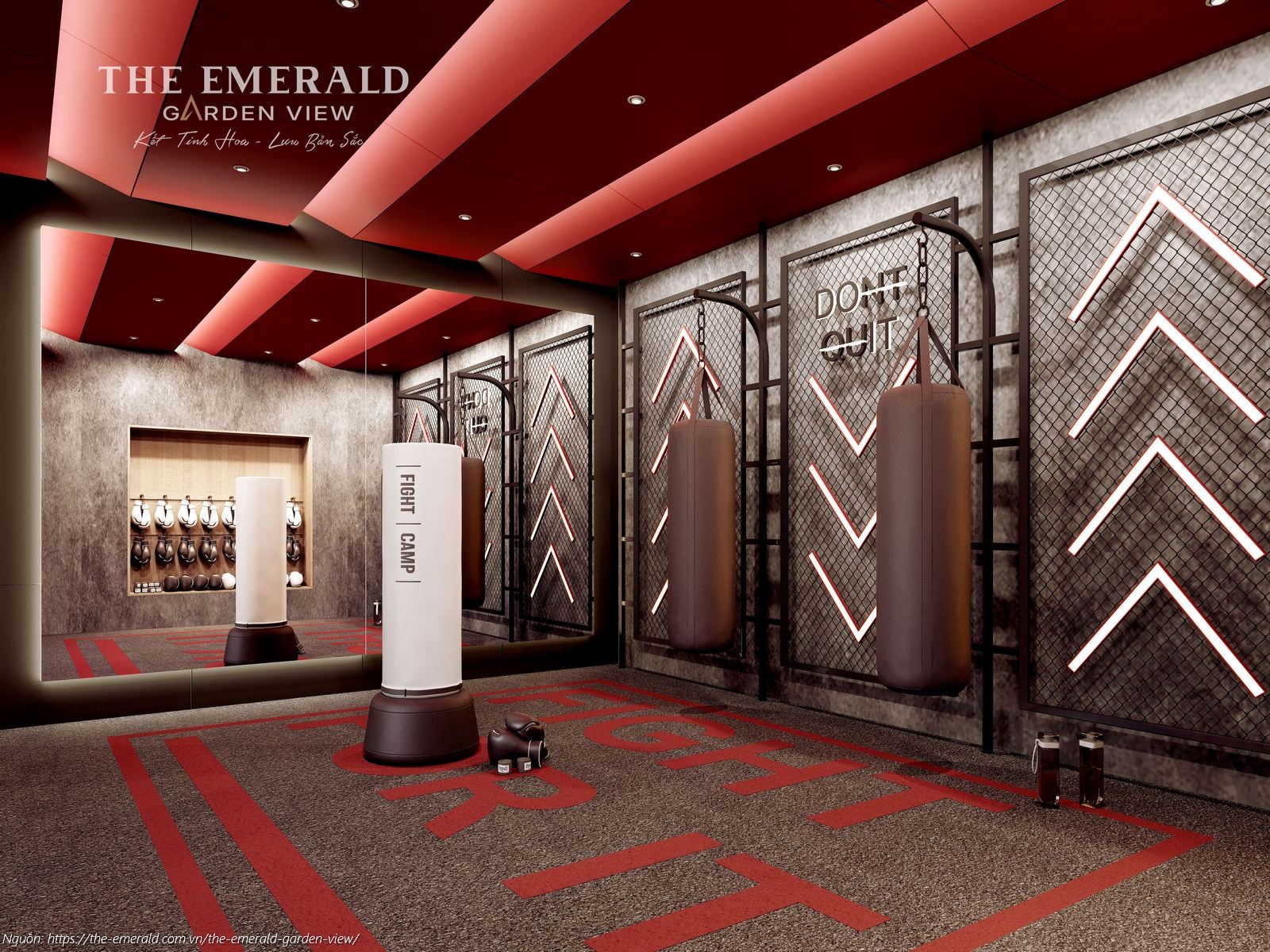 Phối cảnh tiện ích phòng Boxing tầng 4 dự án The Emerald Garden View