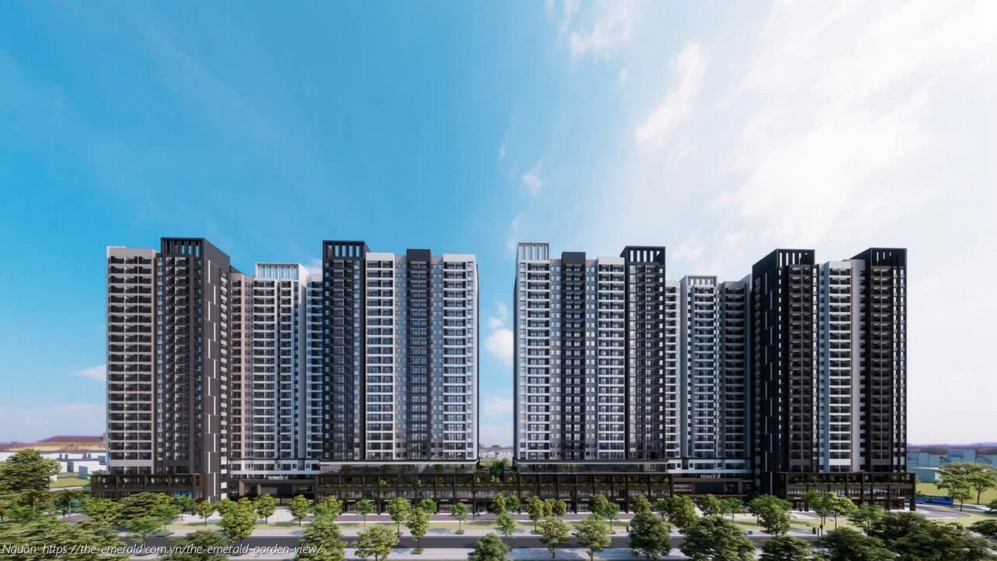 Phối cảnh tổng thể căn hộ chung cư The Emerald Garden View