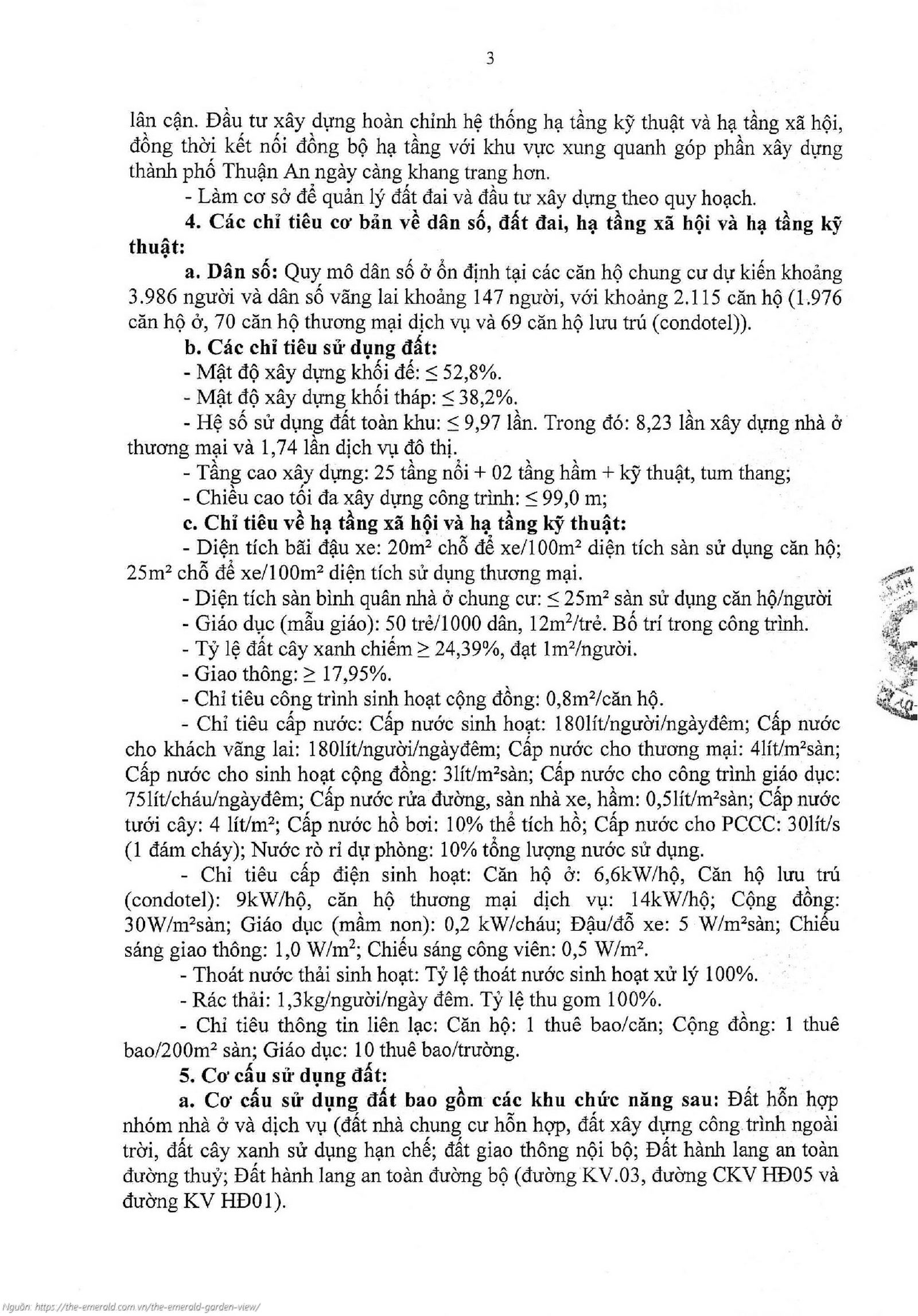 Quyết định phê duyệt quy hoạch chi tiết 1/500 dự án The Emerald Garden View
