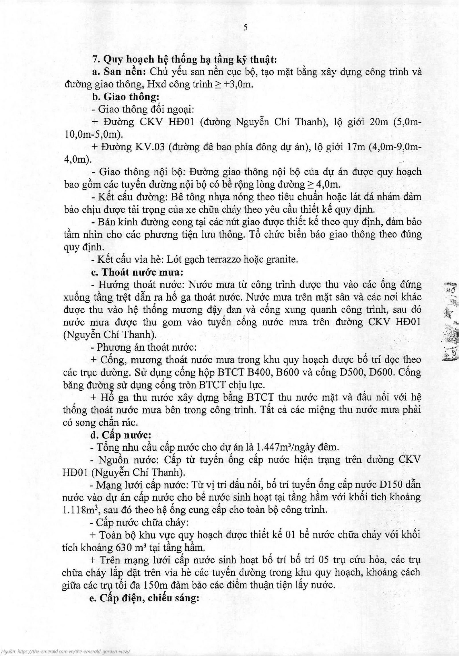 Quyết định phê duyệt quy hoạch chi tiết 1/500 dự án The Emerald Garden View