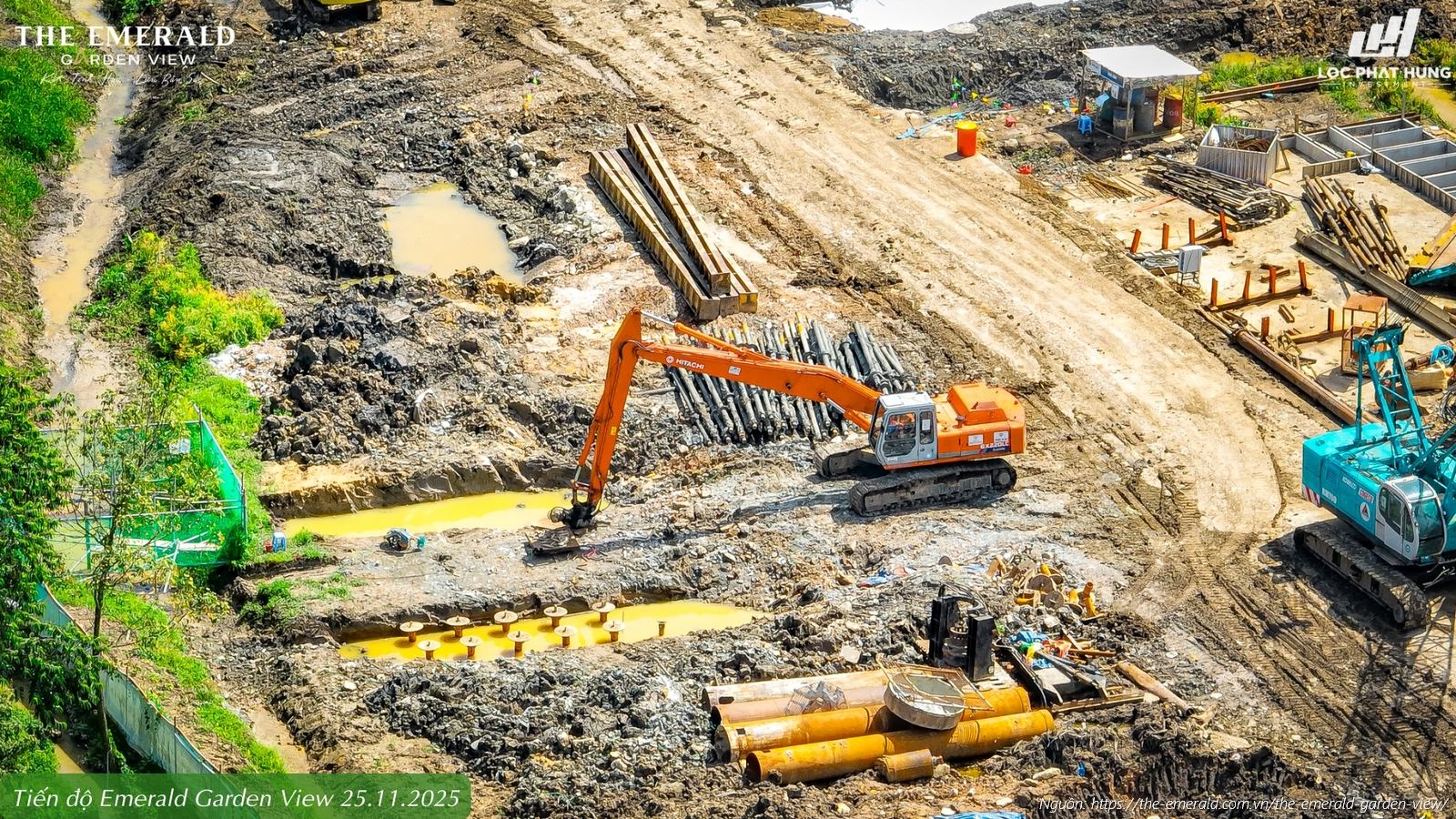 Tiến độ xây dựng The Emerald Garden View cập nhật mới nhất ngày 25/11/2025