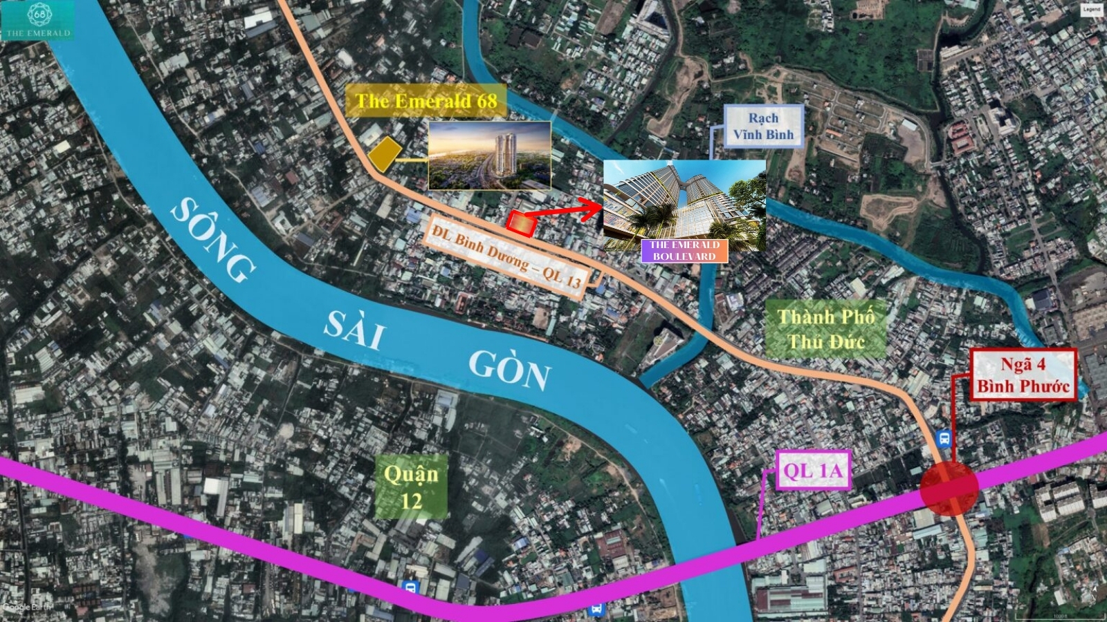 Vị Trí "tọa độ Vàng" Dự án The Emerald Boulevard