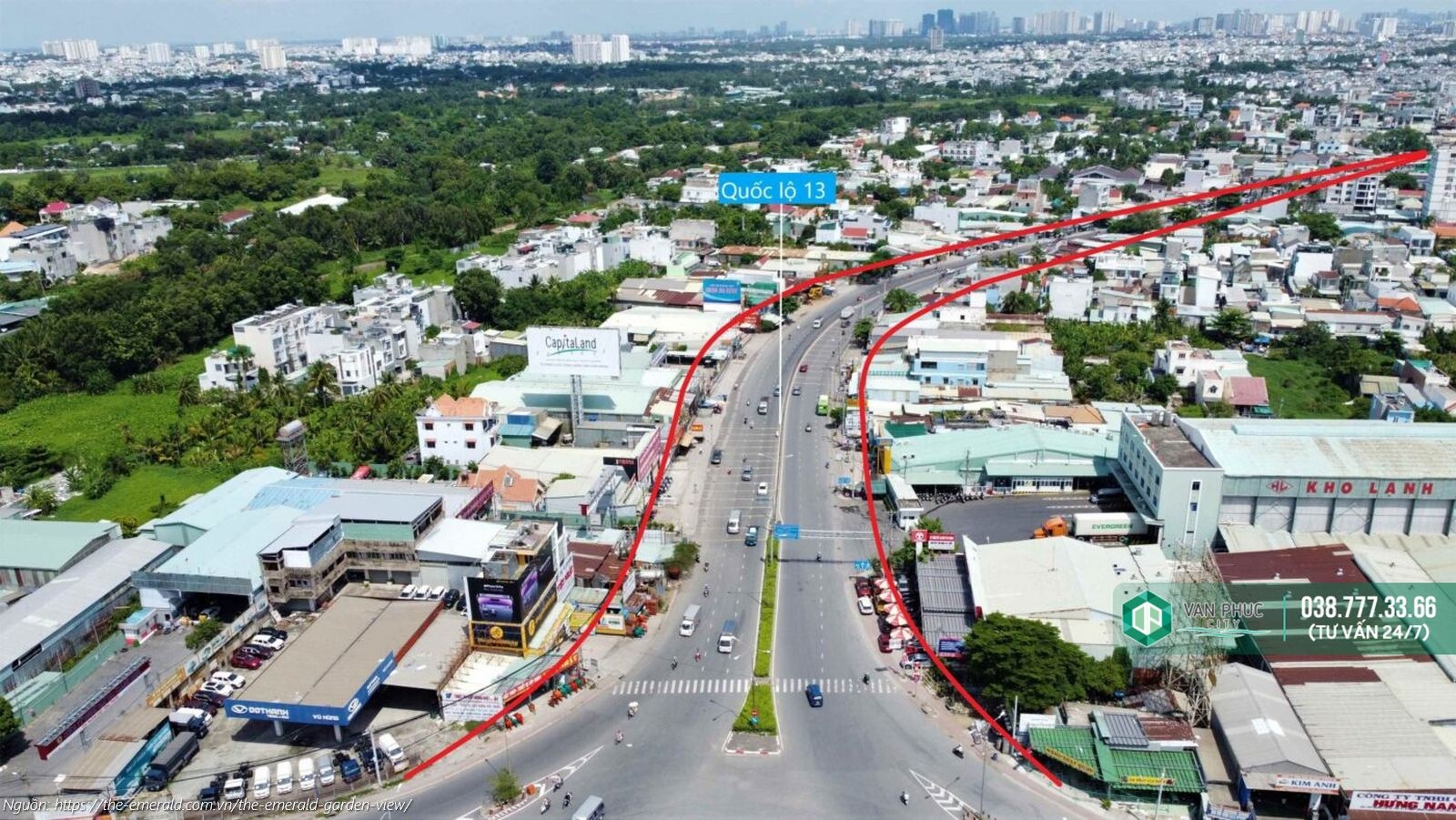 Dự án mở rộng Quốc lộ 13 (Đại lộ Bình Dương) - Hạ tầng hưởng lợi của The Emerald Garden View