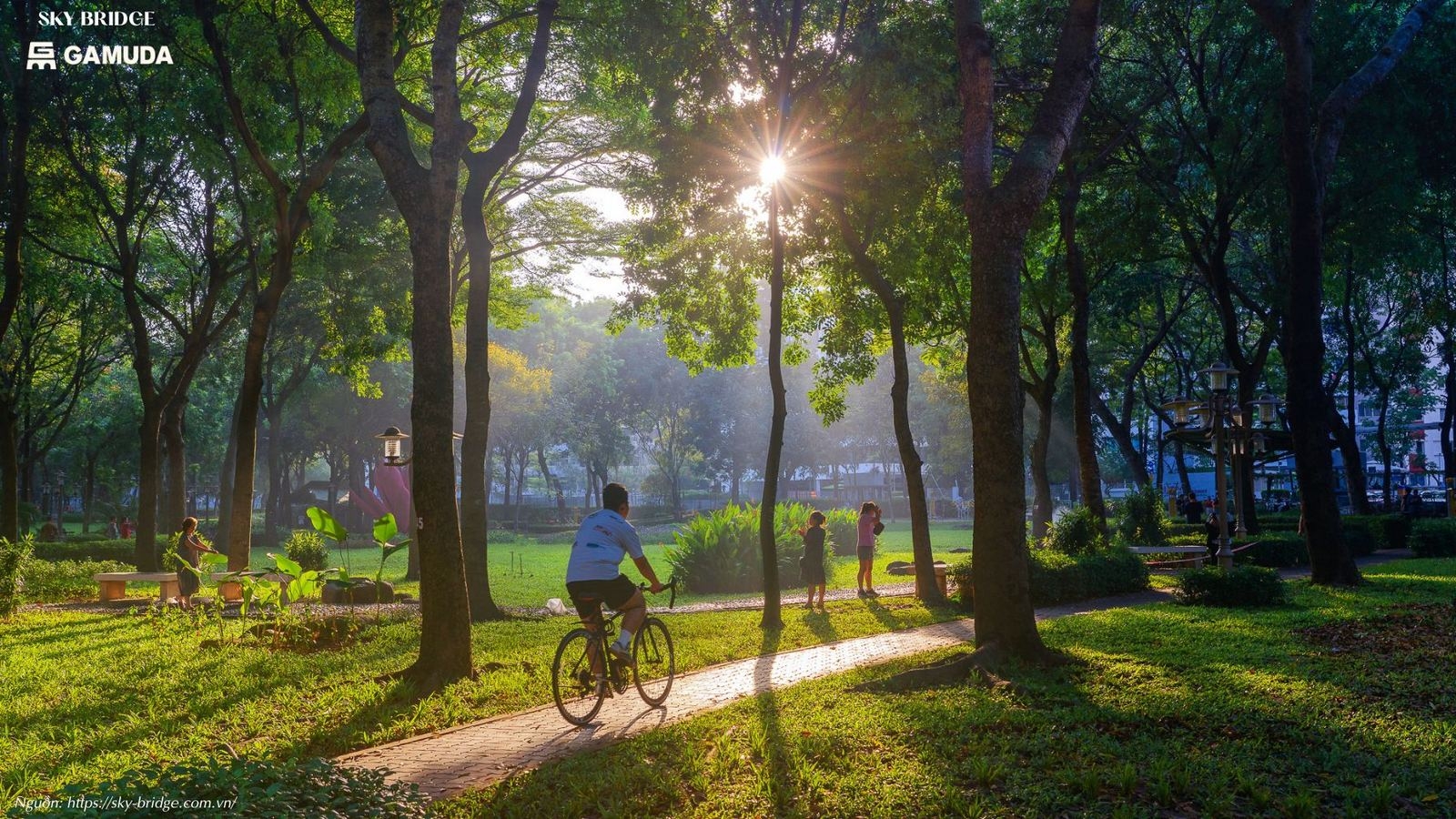 Đường dạo bộ công viên xanh dự án SkyBridge By Gamuda Land