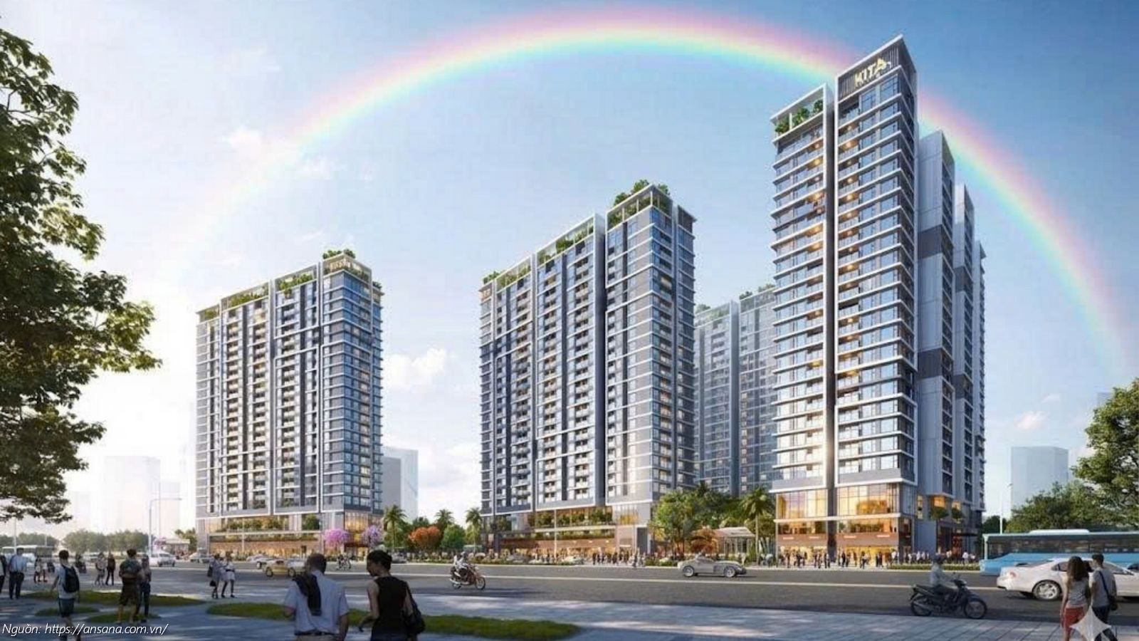 Phối Cảnh Tổng Thể Ban Ngày Căn Hộ Chung Cư Ansana By Kita
