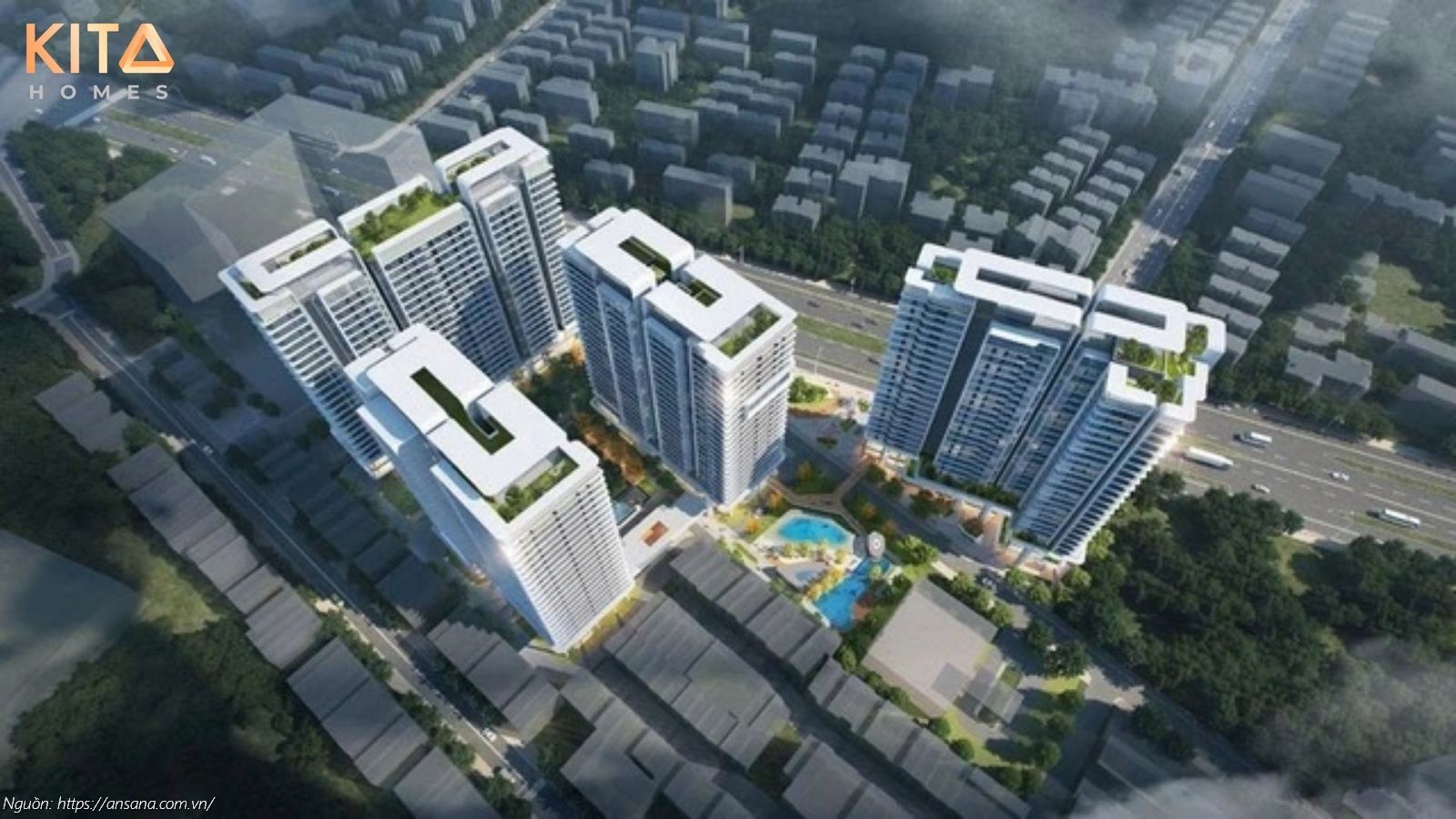 Phối Cảnh Tổng Thể Ban Ngày Căn Hộ Chung Cư Ansana By Kita