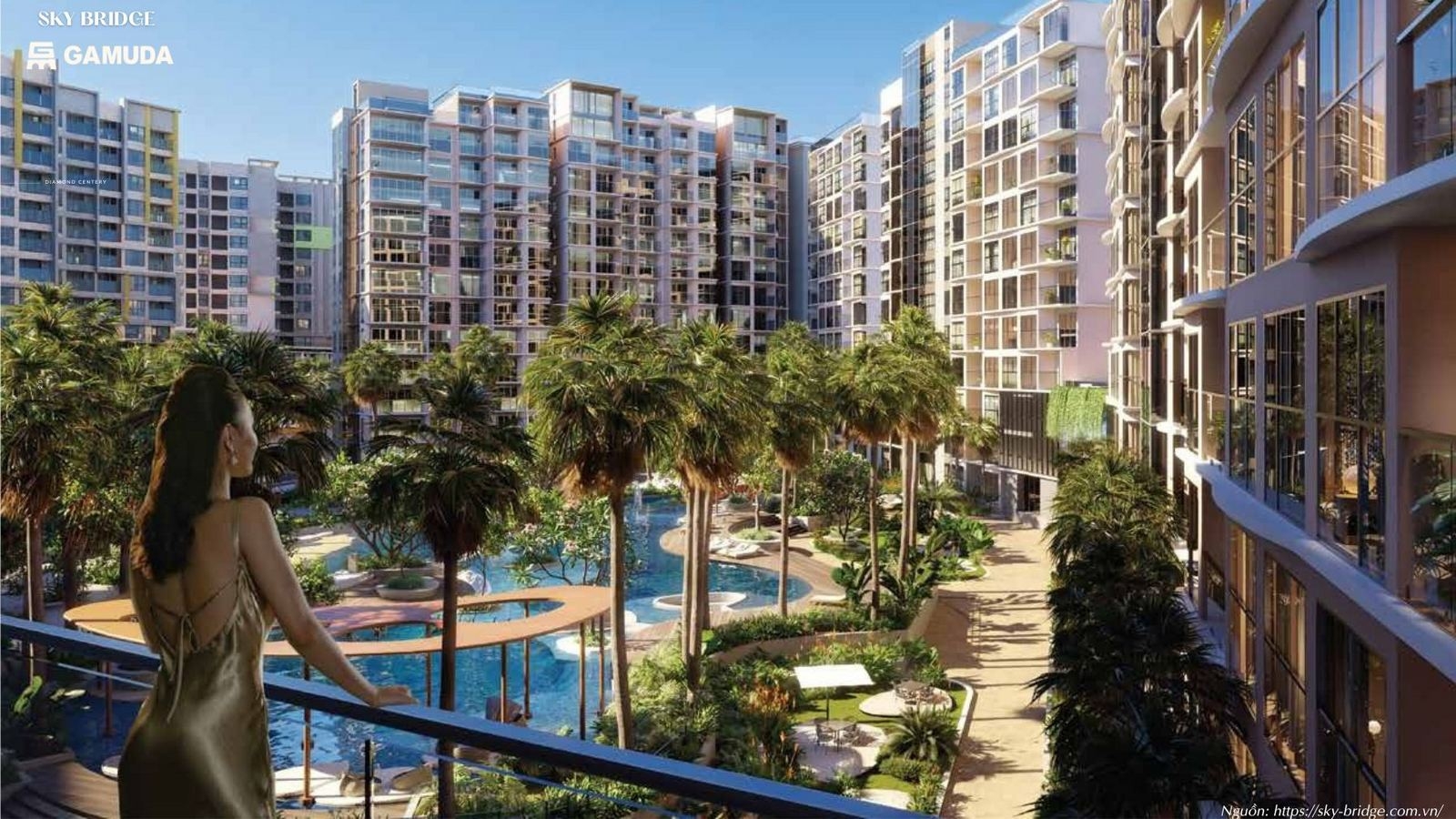 Phối cảnh tổng thể ban ngày dự án căn hộ SkyBridge By Gamuda Land