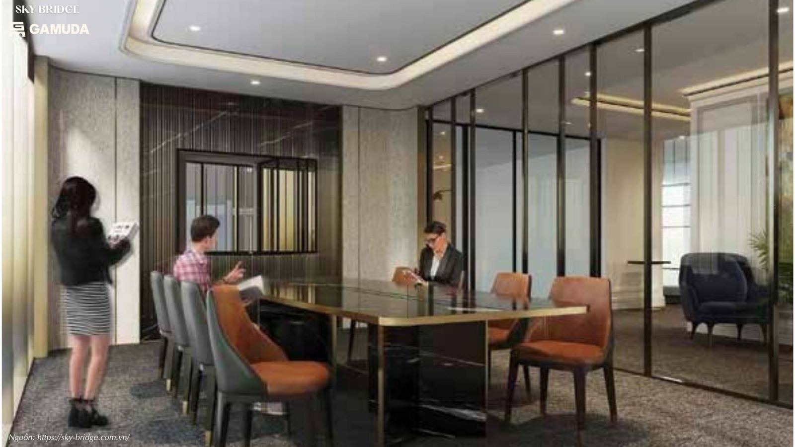 Phòng đọc sách thư viện yên tĩnh dự án căn hộ chung cư SkyBridge By Gamuda Land