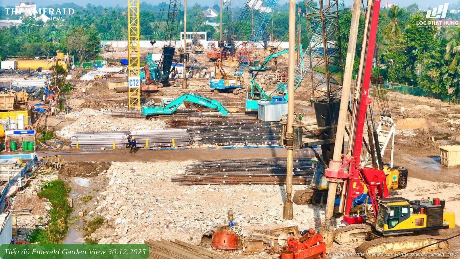 Hình ảnh thực tế tiến độ xây dựng The Emerald Garden View 30.12.2025