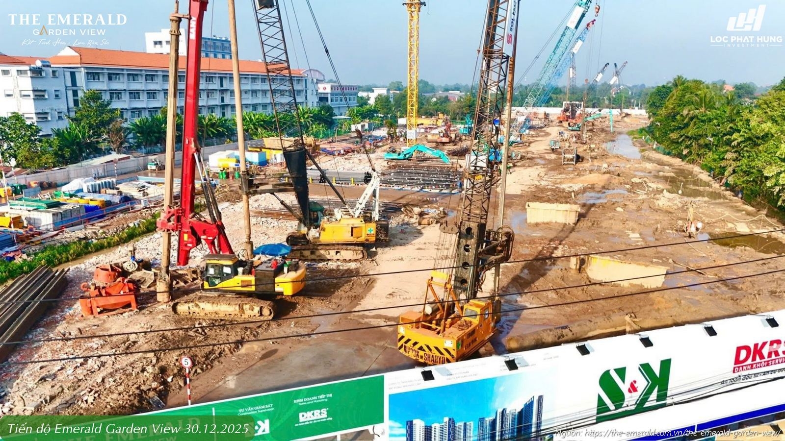 Hình ảnh thực tế tiến độ xây dựng The Emerald Garden View 30.12.2025