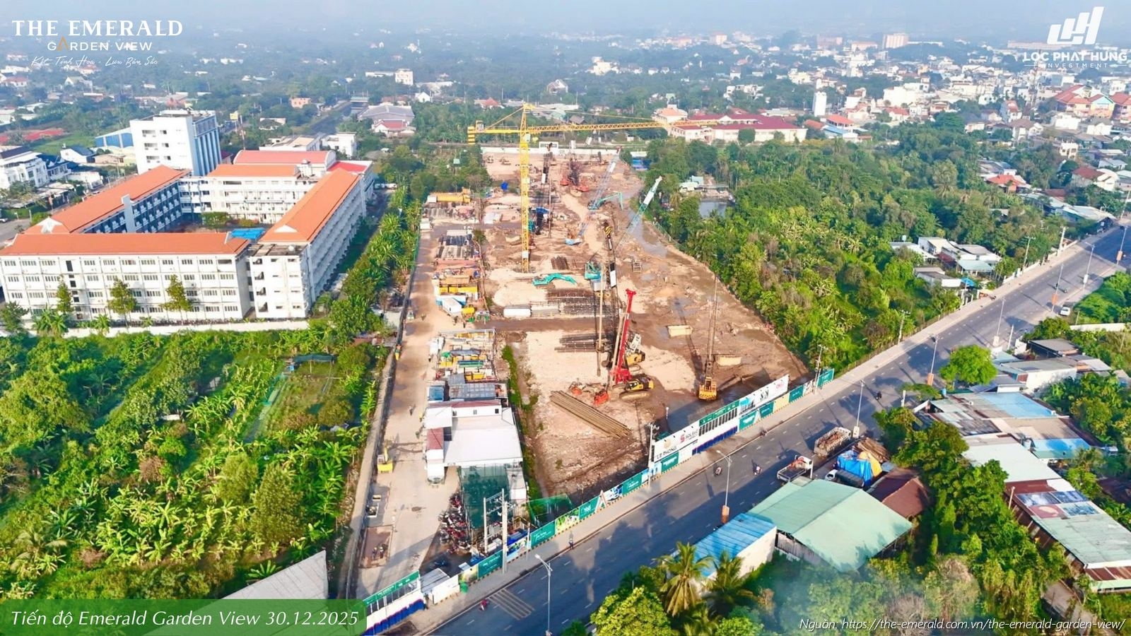 Hình ảnh thực tế tiến độ xây dựng The Emerald Garden View 30.12.2025