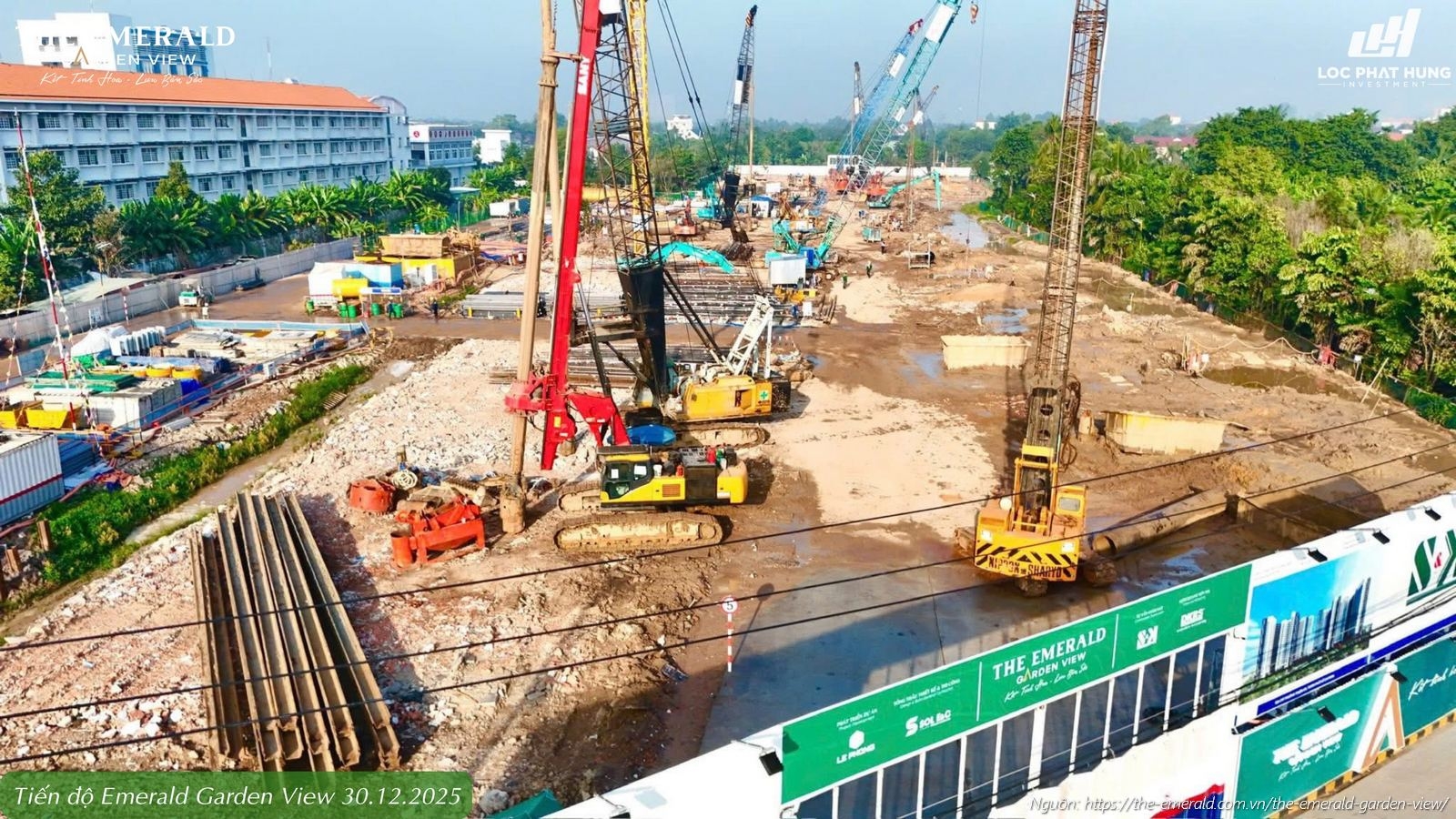 Hình ảnh thực tế tiến độ xây dựng The Emerald Garden View 30.12.2025
