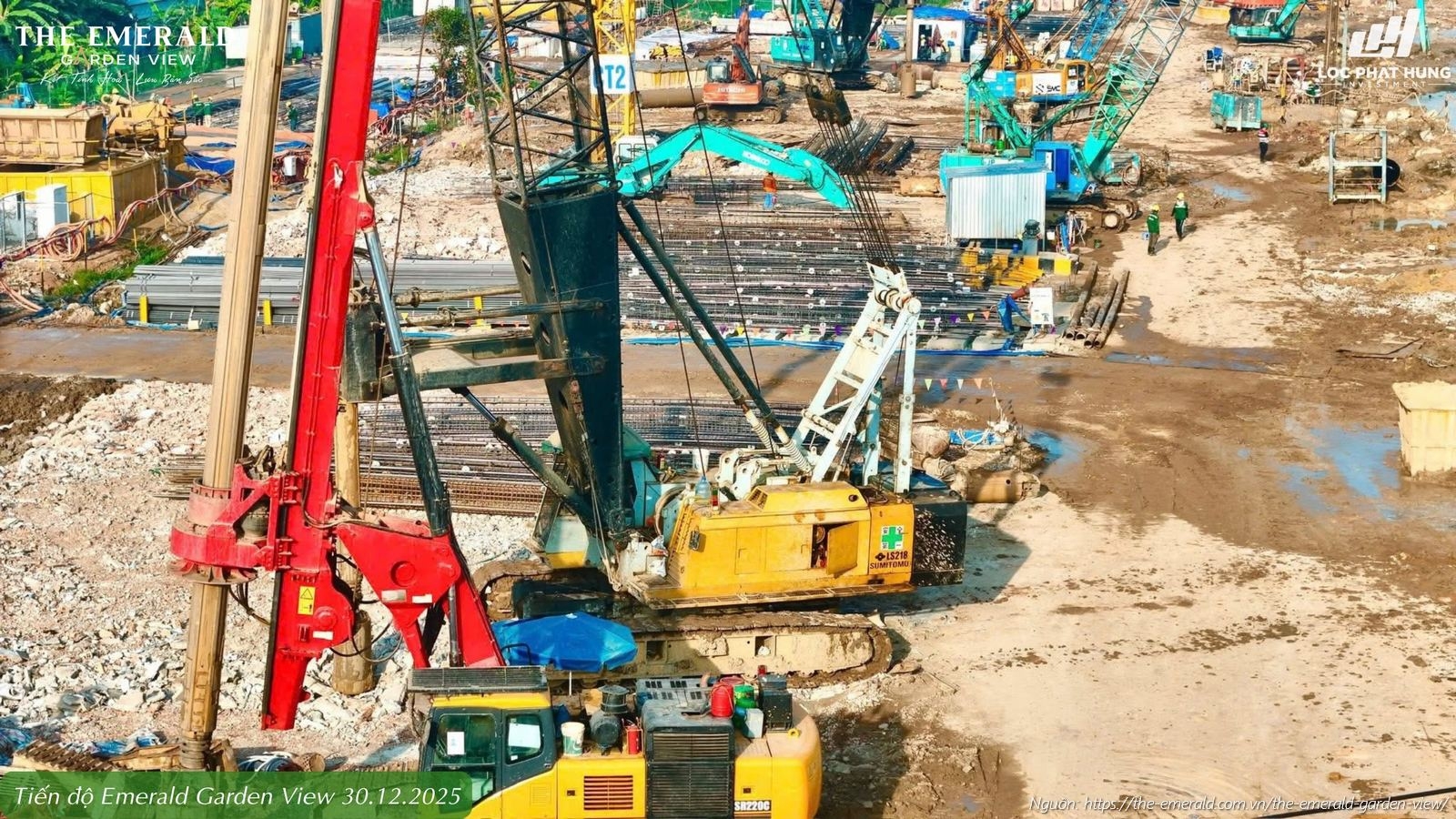 Hình ảnh thực tế tiến độ xây dựng The Emerald Garden View 30.12.2025