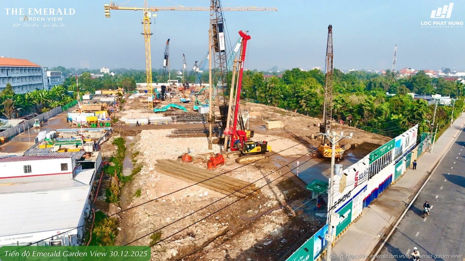 Hình ảnh thực tế tiến độ xây dựng The Emerald Garden View 30.12.2025