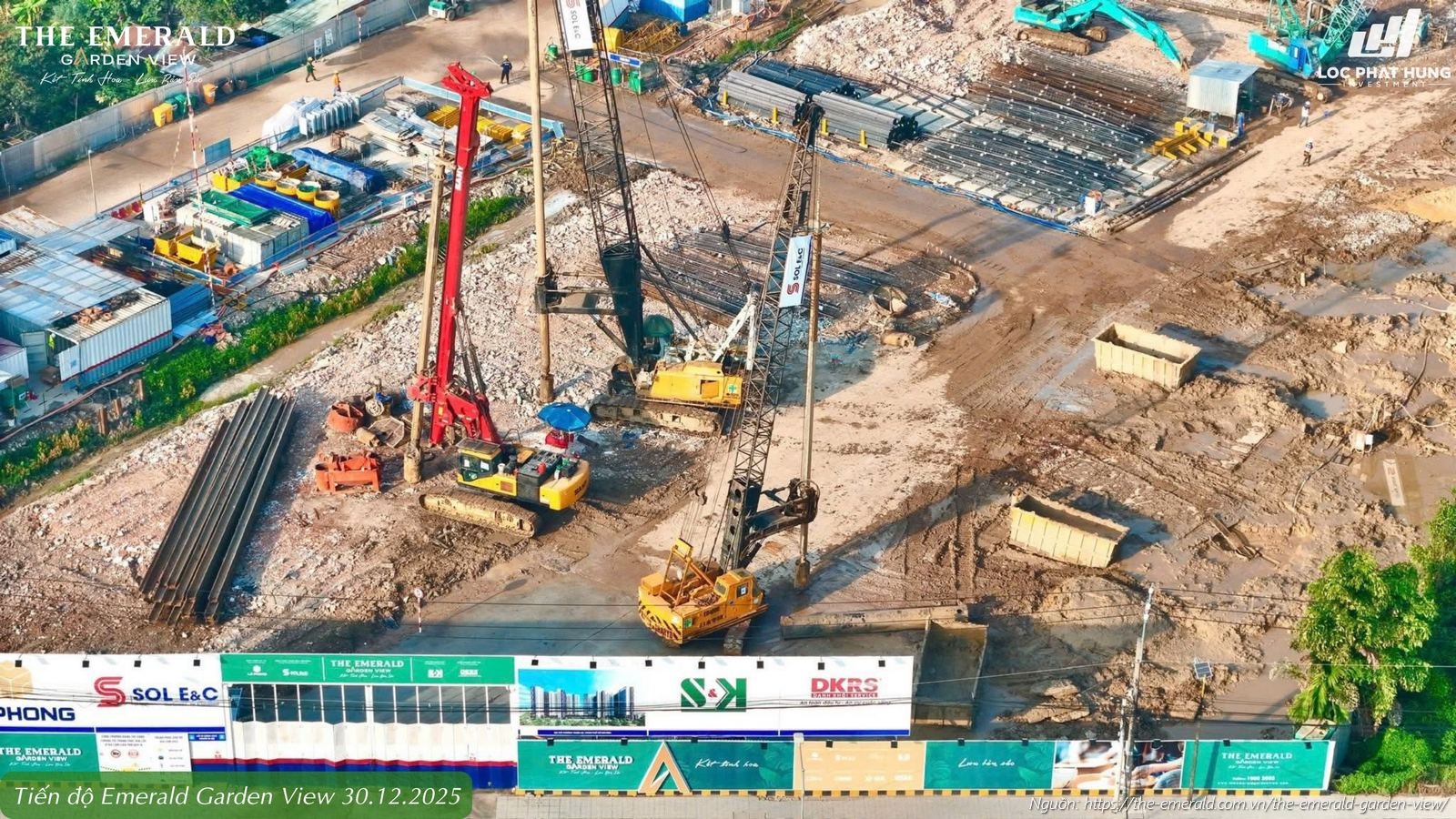 Hình ảnh thực tế tiến độ xây dựng The Emerald Garden View 30.12.2025