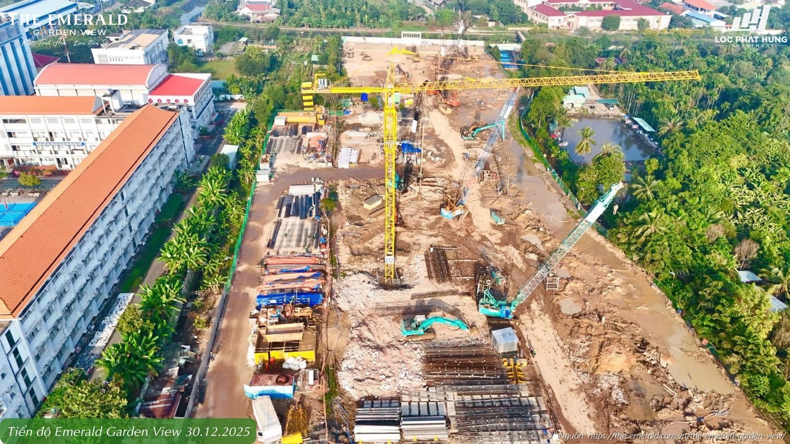 Hình ảnh thực tế tiến độ xây dựng The Emerald Garden View 30.12.2025