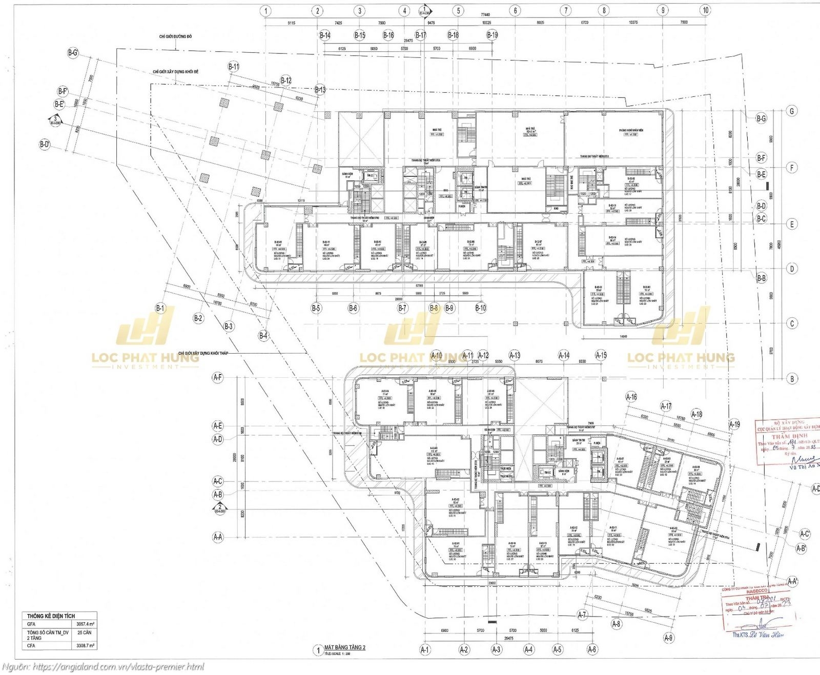 Mặt bằng tầng 2 căn hộ chung cư Vlasta Premier Quận 7